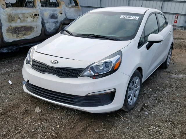 KNADM4A33G6664173 - 2016 KIA RIO LX WHITE photo 2