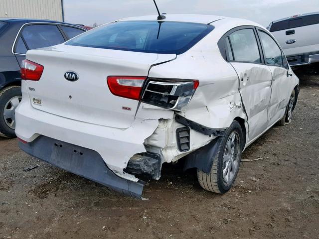 KNADM4A33G6664173 - 2016 KIA RIO LX WHITE photo 4