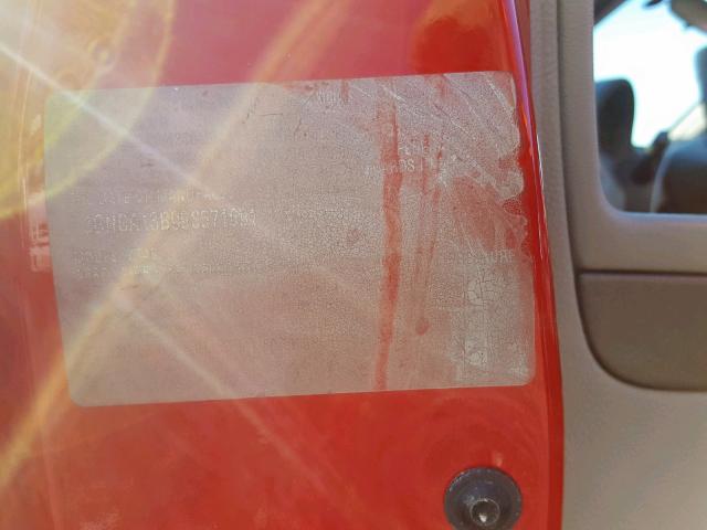 3GNCA13B99S571691 - 2009 CHEVROLET HHR LS Rojo foto 10