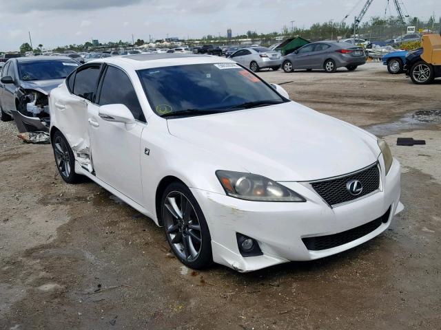 JTHBF5C27B5149060 - 2011 LEXUS IS 250 WHITE photo 1