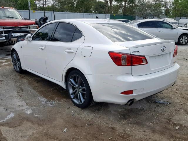 JTHBF5C27B5149060 - 2011 LEXUS IS 250 WHITE photo 3