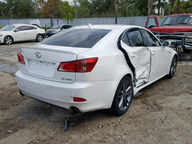 JTHBF5C27B5149060 - 2011 LEXUS IS 250 WHITE photo 4