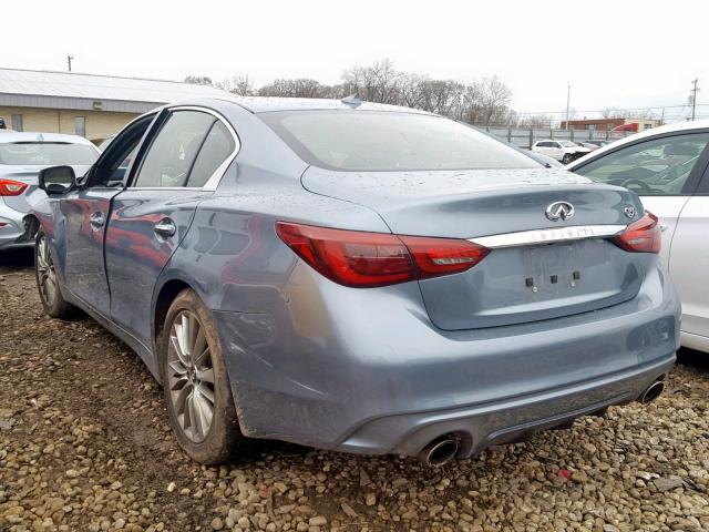 JN1EV7APXJM358330 - 2018 INFINITI Q50 LUXE BLUE photo 3