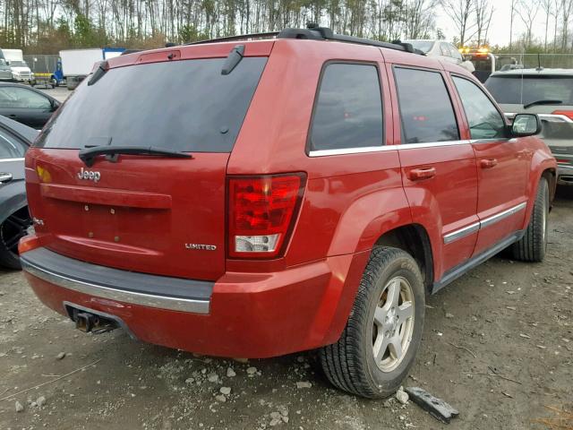 1J4HR58N85C631293 - 2005 JEEP GRAND CHER RED photo 4