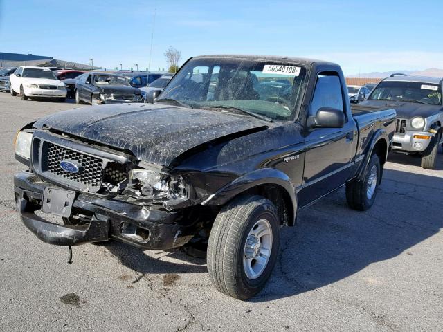 1FTYR10U64PA32370 - 2004 FORD RANGER BLACK photo 2