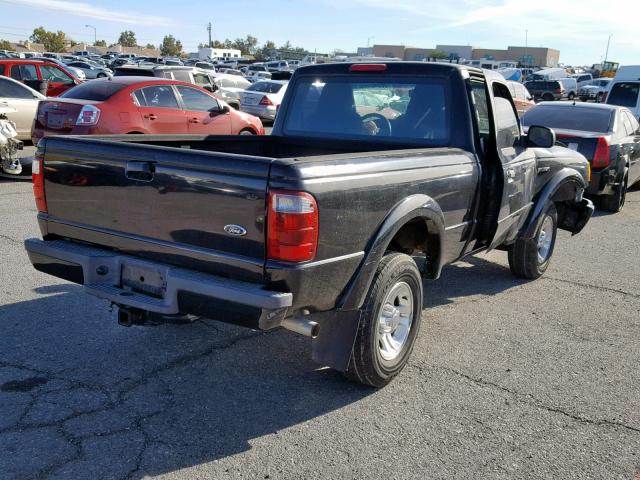 1FTYR10U64PA32370 - 2004 FORD RANGER BLACK photo 4