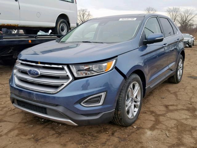 2FMPK4K98JBB66984 - 2018 FORD EDGE TITAN BLUE photo 2