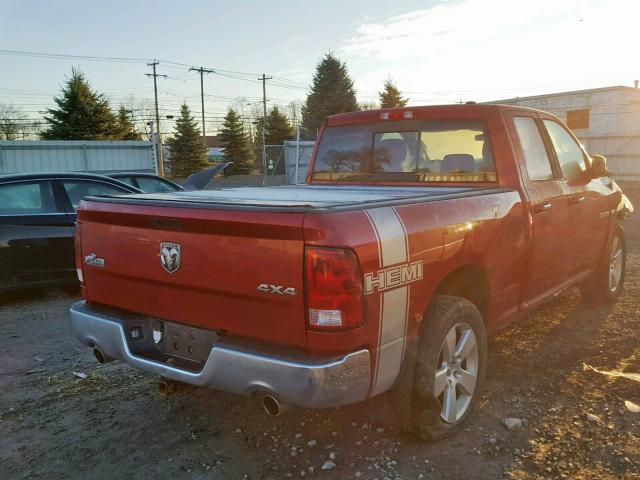 1D7RV1GT3AS113998 - 2010 DODGE RAM 1500 BURGUNDY photo 4