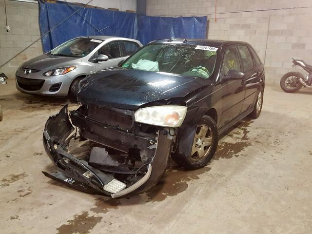 1G1ZU64805F104337 - 2005 CHEVROLET MALIBU MAX შავი ფოტო 2