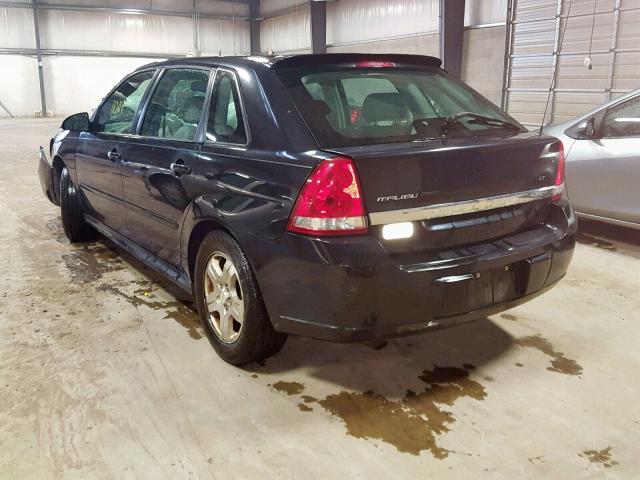 1G1ZU64805F104337 - 2005 CHEVROLET MALIBU MAX შავი ფოტო 3