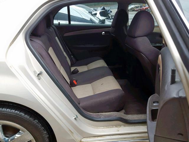 1G1ZC5EB7AF181353 - 2010 CHEVROLET MALIBU 1LT GOLD photo 6