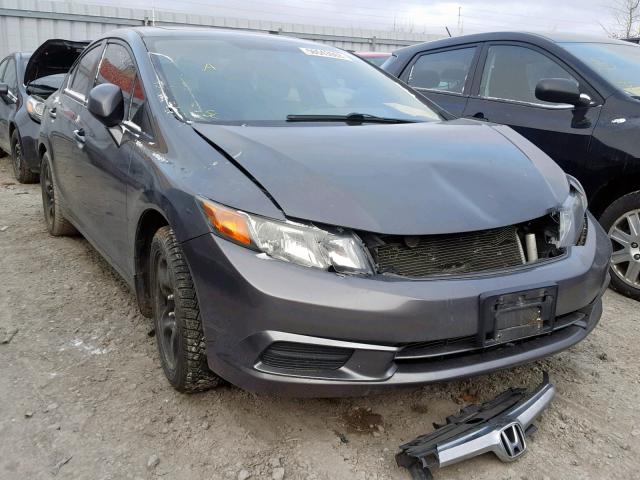 2HGFB2F92CH006597 - 2012 HONDA CIVIC EXL GRAY photo 1