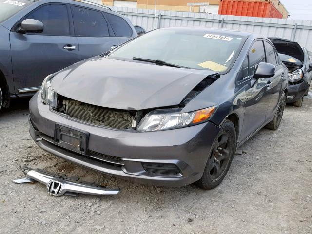 2HGFB2F92CH006597 - 2012 HONDA CIVIC EXL GRAY photo 2