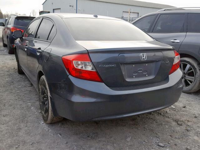 2HGFB2F92CH006597 - 2012 HONDA CIVIC EXL GRAY photo 3