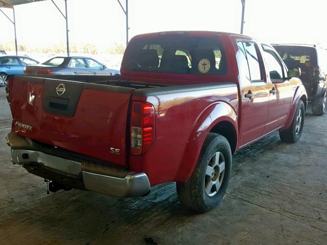 1N6AD07U78C420654 - 2008 NISSAN FRONTIER C RED photo 4