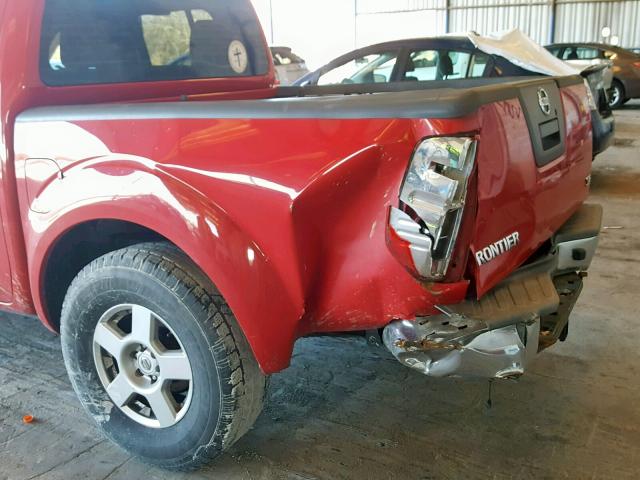 1N6AD07U78C420654 - 2008 NISSAN FRONTIER C RED photo 9