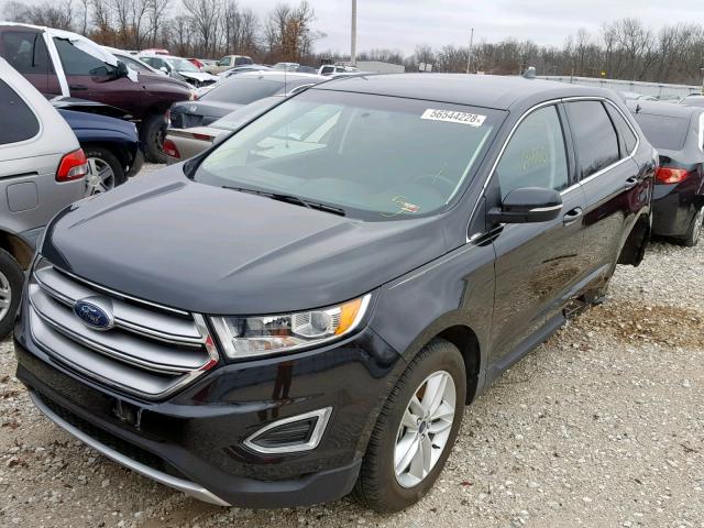 2FMTK4J92FBB72268 - 2015 FORD EDGE SEL BLACK photo 2