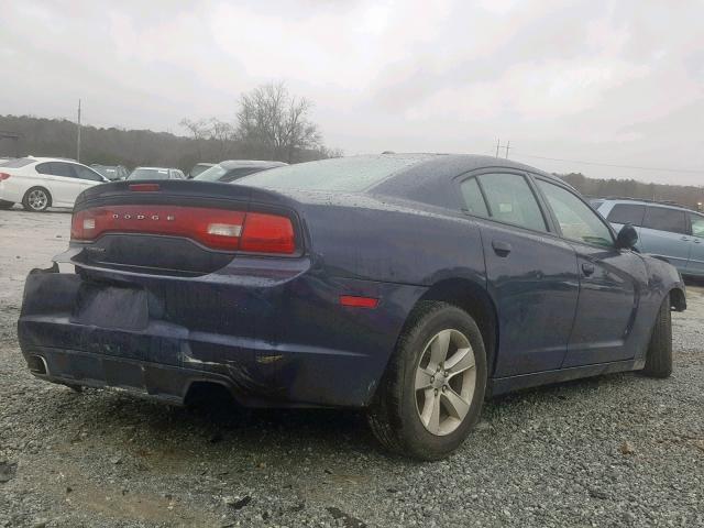 2C3CDXHG2CH247147 - 2012 DODGE CHARGER SX BLUE photo 4