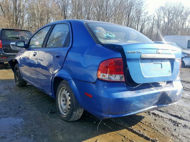 KL1TD56616B527379 - 2006 CHEVROLET AVEO BASE Mavi foto 3
