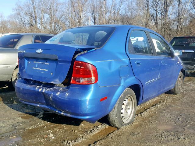 KL1TD56616B527379 - 2006 CHEVROLET AVEO BASE Mavi foto 4