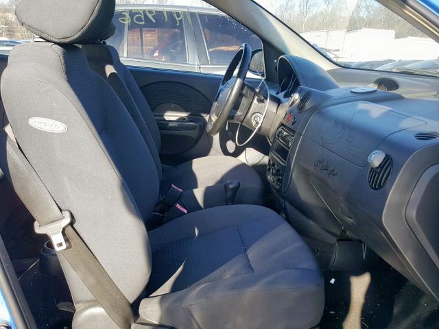 KL1TD56616B527379 - 2006 CHEVROLET AVEO BASE Mavi foto 5
