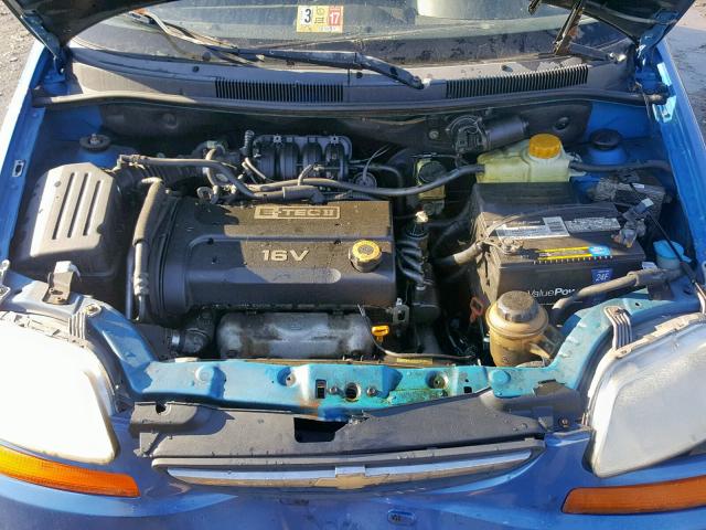 KL1TD56616B527379 - 2006 CHEVROLET AVEO BASE Mavi foto 7