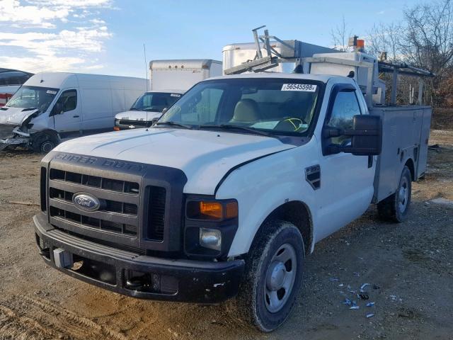 1FTWF30548EA26959 - 2008 FORD F350 SRW S WHITE photo 2