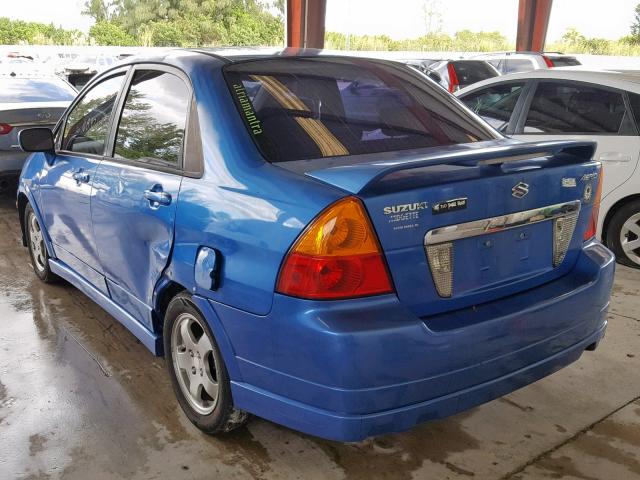 JS2RA61S045200057 - 2004 SUZUKI AERIO S BLUE photo 3