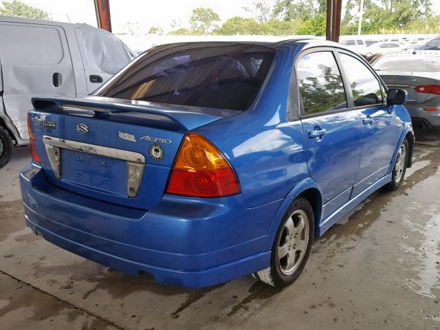 JS2RA61S045200057 - 2004 SUZUKI AERIO S BLUE photo 4