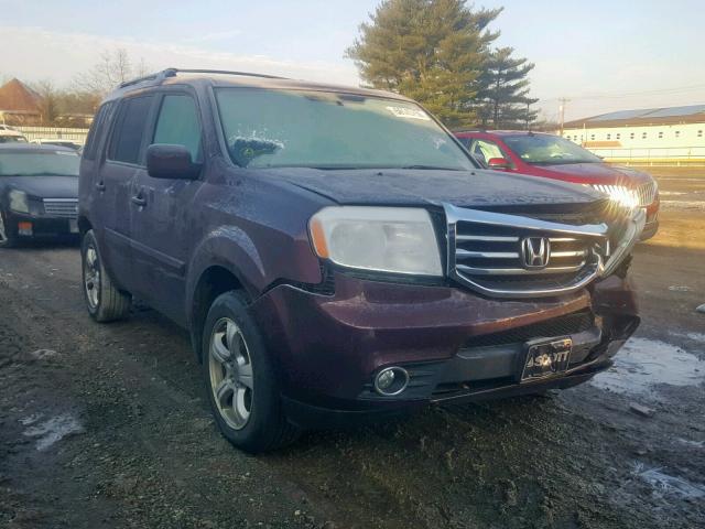 5FNYF4H77DB006475 - 2013 HONDA PILOT EXLN BURGUNDY photo 1