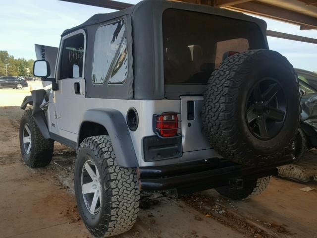 1J4FA29164P794797 - 2004 JEEP WRANGLER / SILVER photo 3