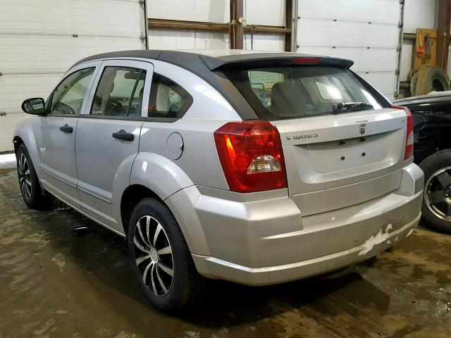 1B3HB48B27D335419 - 2007 DODGE CALIBER SX SILVER photo 3