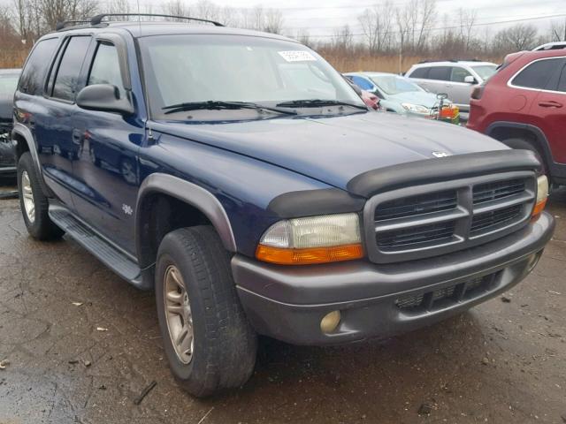 1B4HS38N02F164537 - 2002 DODGE DURANGO SP BLUE photo 1