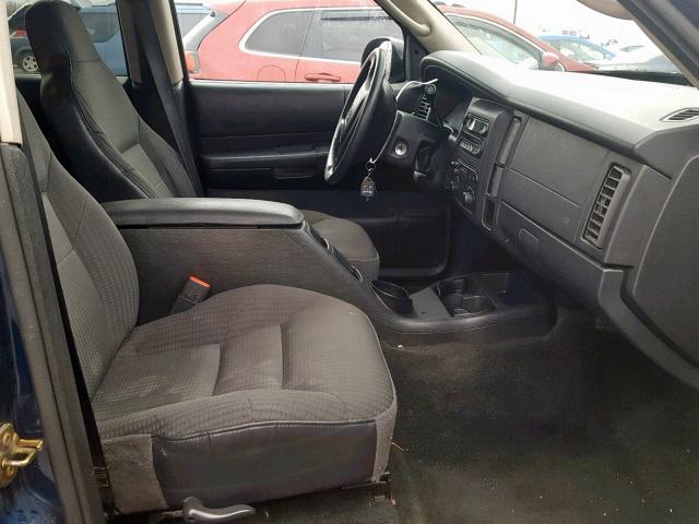 1B4HS38N02F164537 - 2002 DODGE DURANGO SP BLUE photo 5