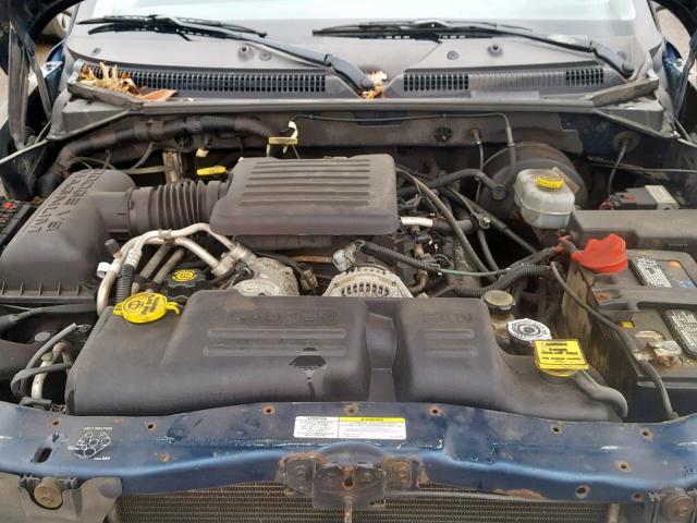 1B4HS38N02F164537 - 2002 DODGE DURANGO SP BLUE photo 7