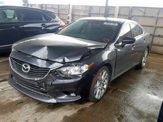 JM1GJ1V65E1145311 - 2014 MAZDA 6 TOURING GRAY photo 2