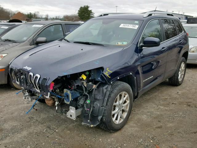 1C4PJMCS0FW564642 - 2015 JEEP CHEROKEE L BLUE photo 2