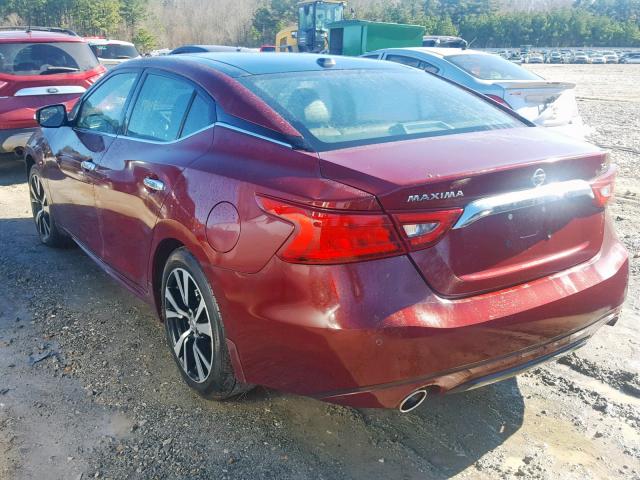 1N4AA6AP1HC453401 - 2017 NISSAN MAXIMA 3.5 MAROON photo 3