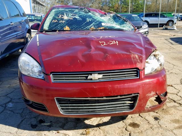 2G1WU57M091261627 - 2009 CHEVROLET IMPALA LTZ MAROON photo 10