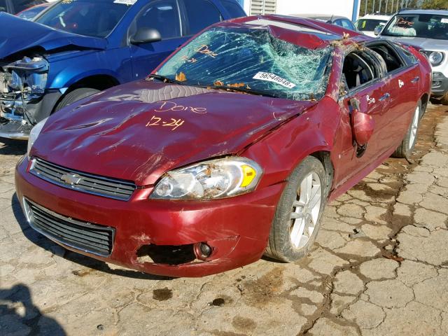 2G1WU57M091261627 - 2009 CHEVROLET IMPALA LTZ MAROON photo 2