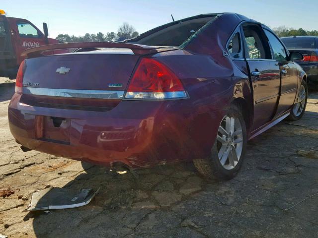 2G1WU57M091261627 - 2009 CHEVROLET IMPALA LTZ MAROON photo 4