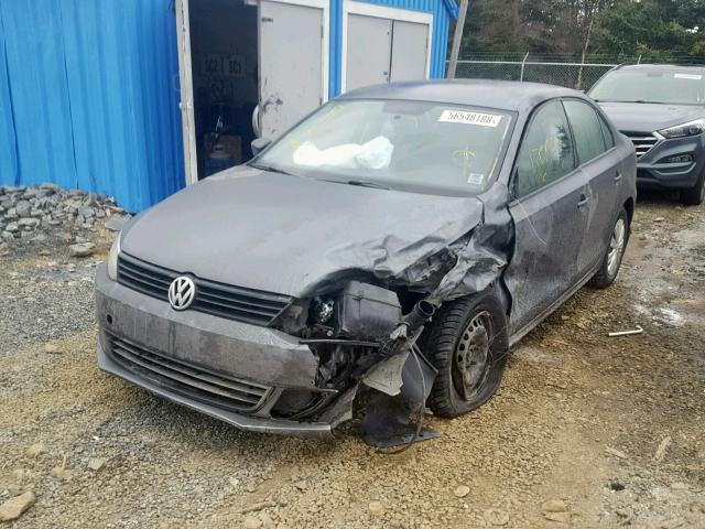 3VW2K7AJ1DM386527 - 2013 VOLKSWAGEN JETTA BASE 灰色 照片 2