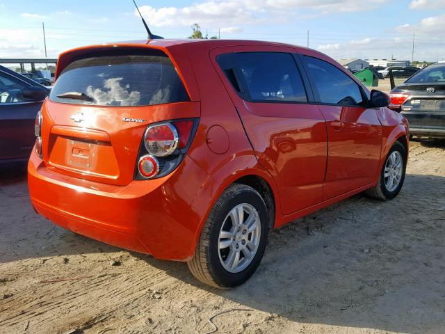 1G1JA6SH6C4152099 - 2012 CHEVROLET SONIC LS 橙色 照片 4