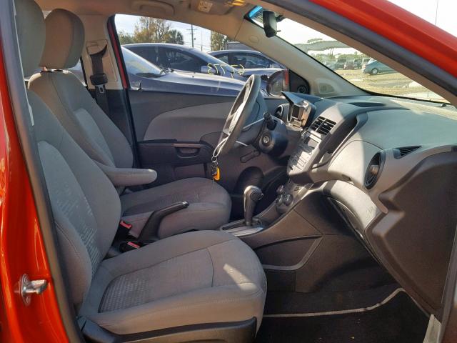 1G1JA6SH6C4152099 - 2012 CHEVROLET SONIC LS 橙色 照片 5