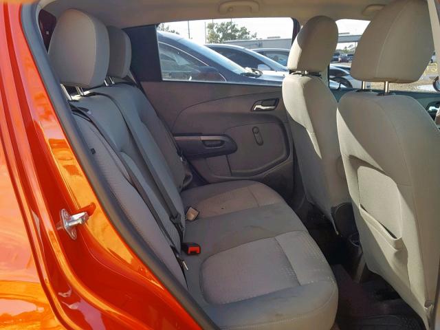 1G1JA6SH6C4152099 - 2012 CHEVROLET SONIC LS 橙色 照片 6