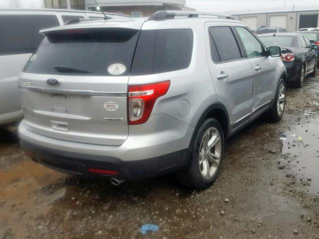 1FM5K7F88FGB42310 - 2015 FORD EXPLORER L SILVER photo 4