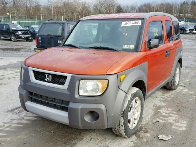 5J6YH28503L036713 - 2003 HONDA ELEMENT EX ORANGE photo 2