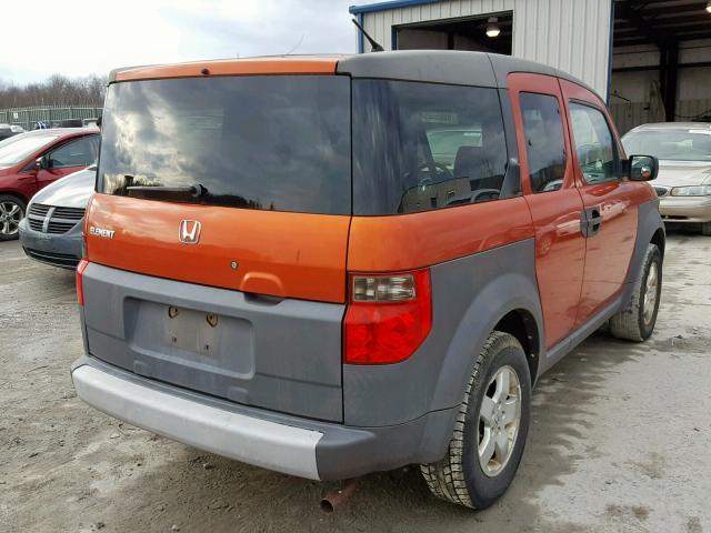 5J6YH28503L036713 - 2003 HONDA ELEMENT EX ORANGE photo 4