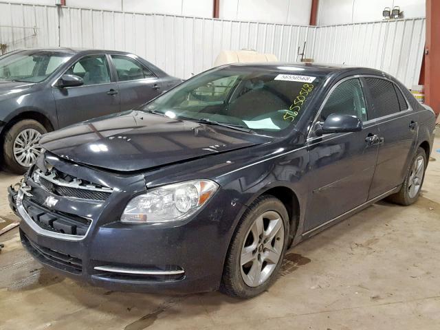 1G1ZC5EB1AF256967 - 2010 CHEVROLET MALIBU 1LT BLACK photo 2