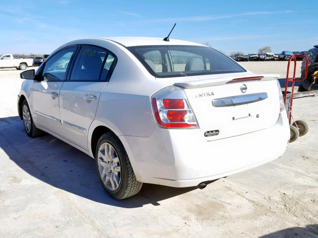 3N1AB6AP5BL712199 - 2011 NISSAN SENTRA 2.0 WHITE photo 3